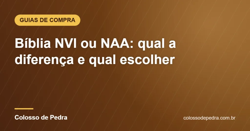 Bíblia NVI ou NAA: qual a diferença e qual escolher
