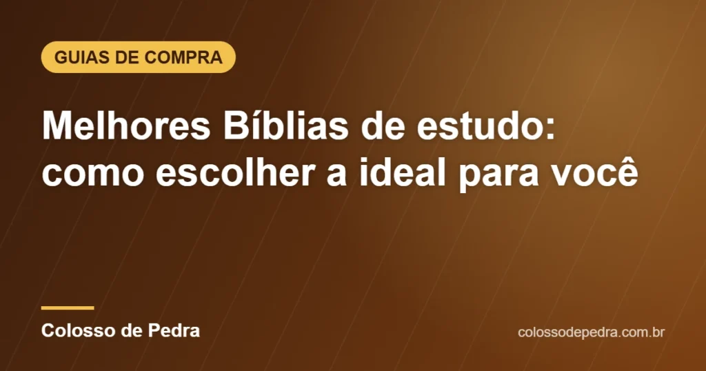 Melhores Bíblias de estudo: como escolher a ideal para você – Colosso de Pedra